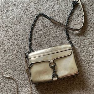 Rebecca Minkoff champagne metallic crossbody bag